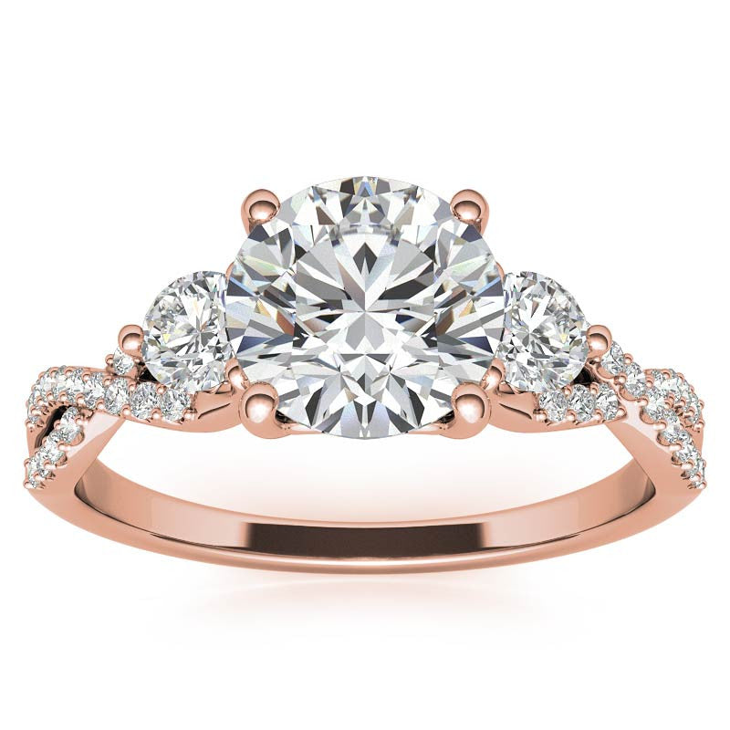 Round Infinity Style Engagement Ring