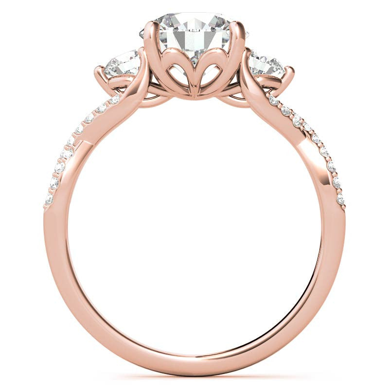 Round Infinity Style Engagement Ring