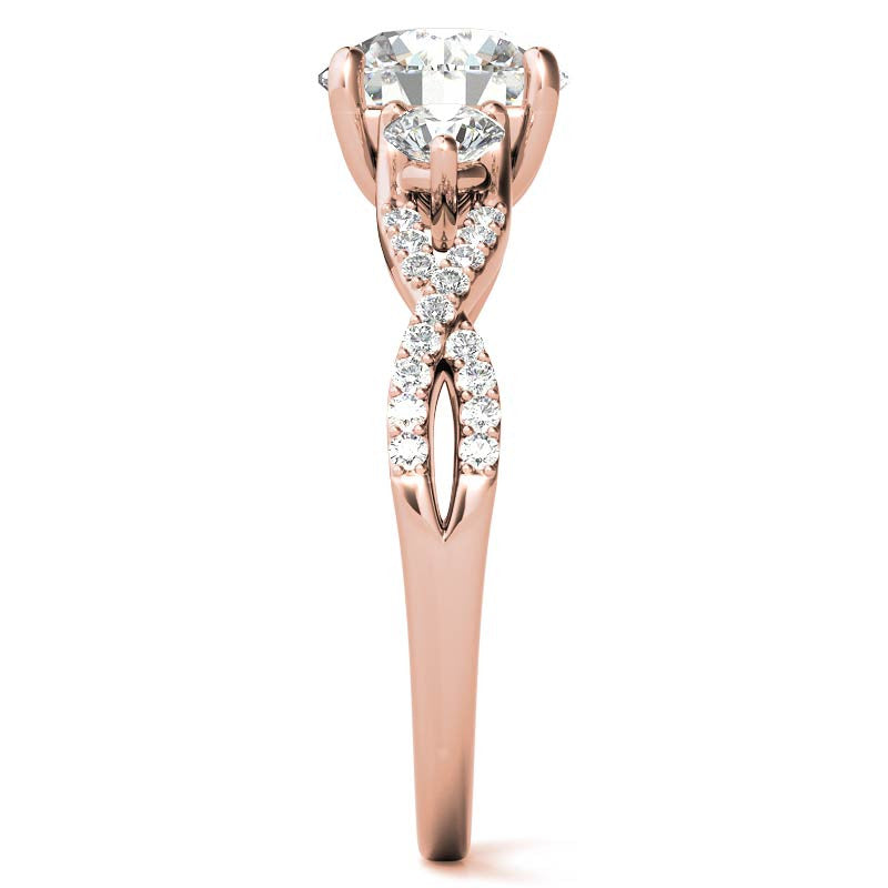 Round Infinity Style Engagement Ring