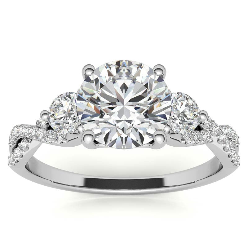 Round Infinity Style Engagement Ring