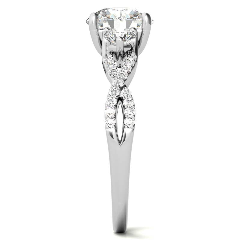 Round Infinity Style Engagement Ring