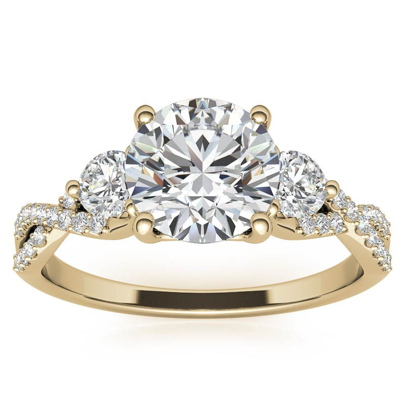 Round Infinity Style Engagement Ring