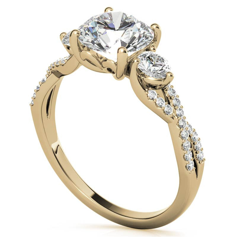 Round Infinity Style Engagement Ring