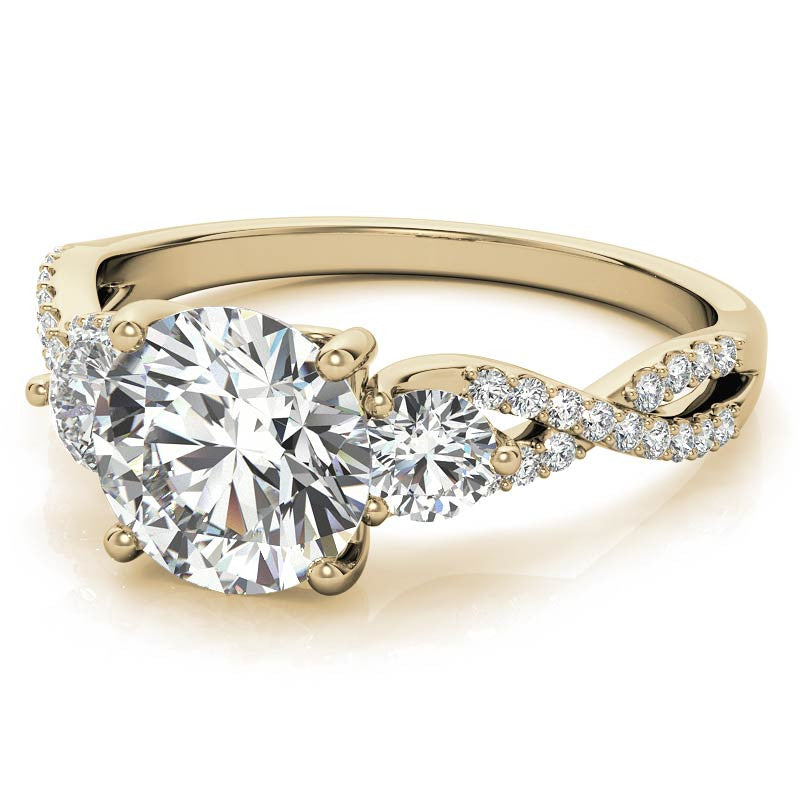 Round Infinity Style Engagement Ring