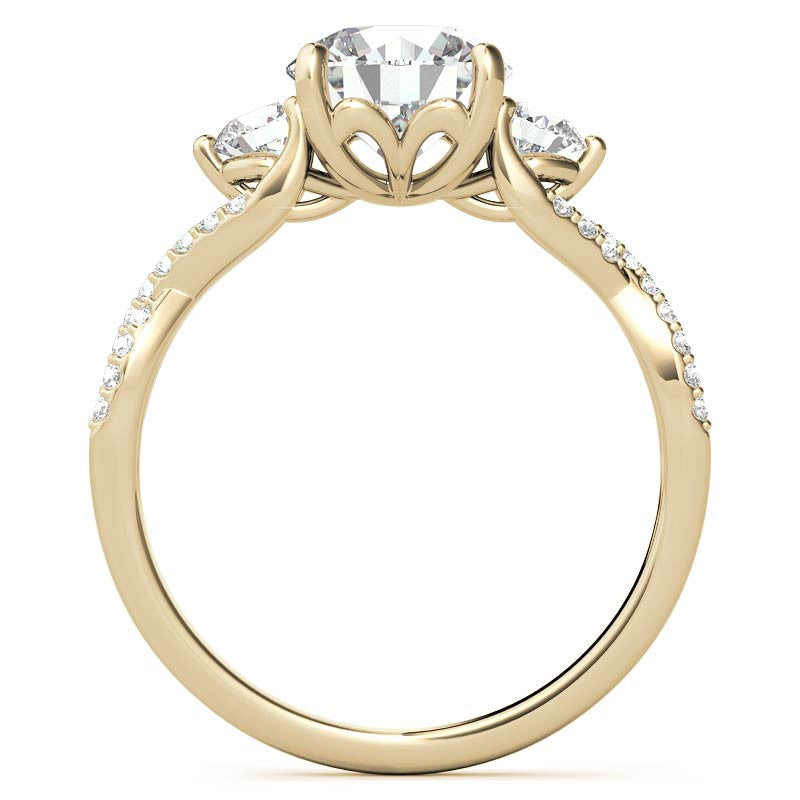 Round Infinity Style Engagement Ring