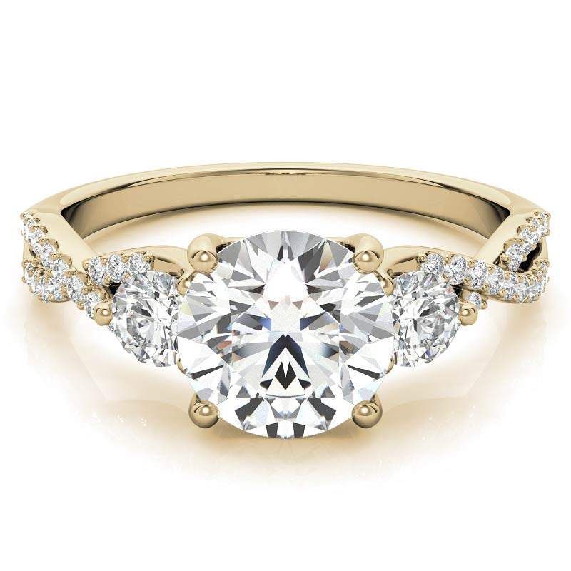 Round Infinity Style Engagement Ring