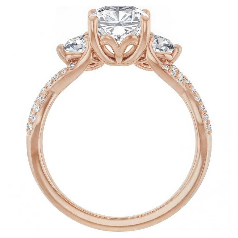 Cushion Infinity Style Engagement Ring
