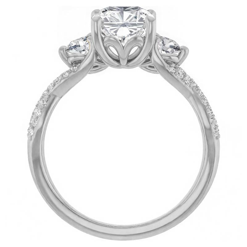 Cushion Infinity Style Engagement Ring