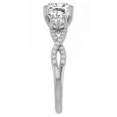 Cushion Infinity Style Engagement Ring