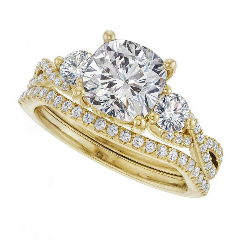 Cushion Infinity Style Engagement Ring