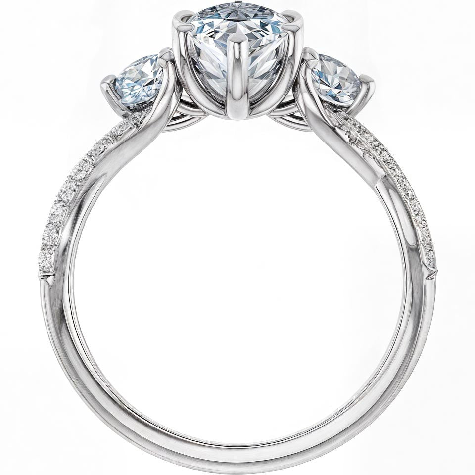 Marquise Infinity Style Moissanite Engagement Ring