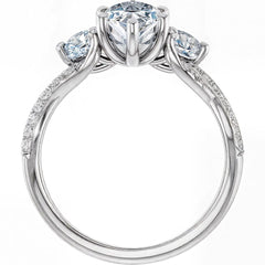 Marquise Infinity Style Moissanite Engagement Ring