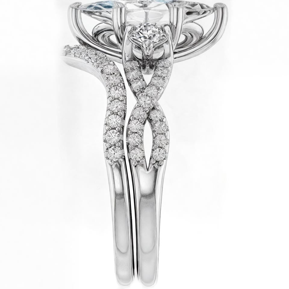 Marquise Infinity Style Moissanite Engagement Ring