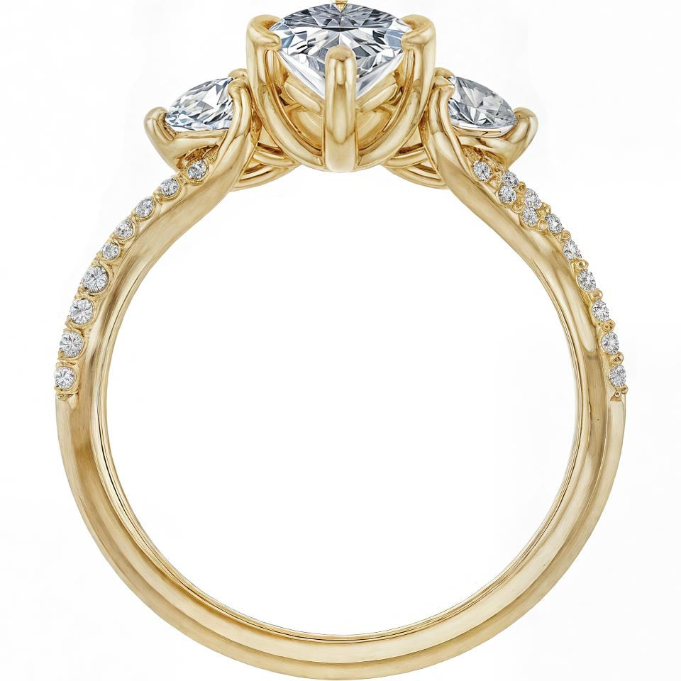 Marquise Infinity Style Moissanite Engagement Ring