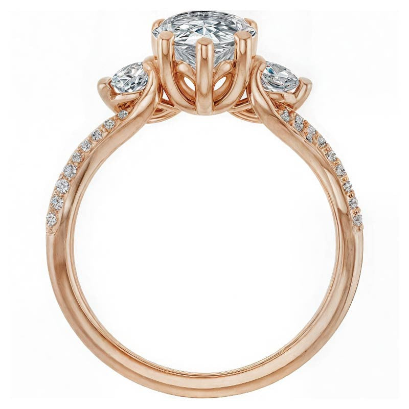 Pear Infinity Style Engagement Ring