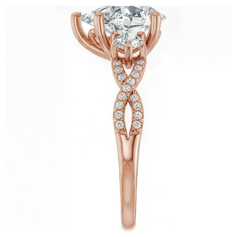 Pear Infinity Style Engagement Ring