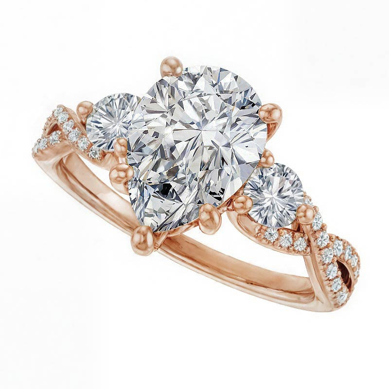 Pear Infinity Style Engagement Ring