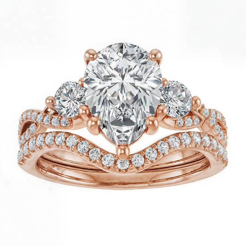 Pear Infinity Style Engagement Ring