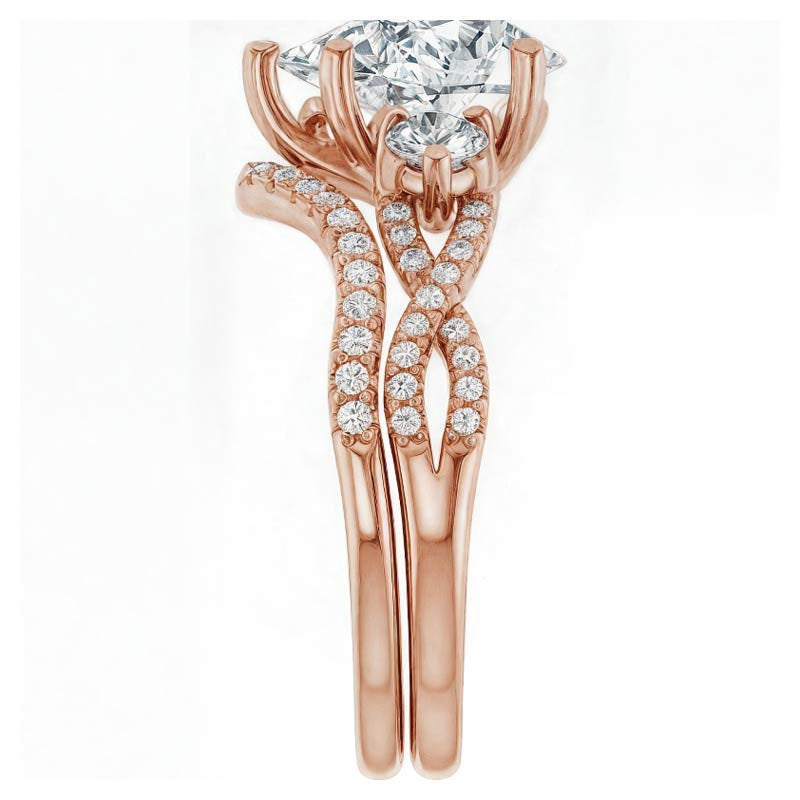Pear Infinity Style Engagement Ring