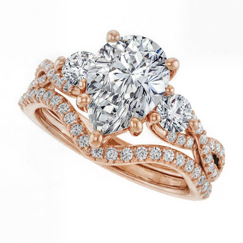 Pear Infinity Style Engagement Ring