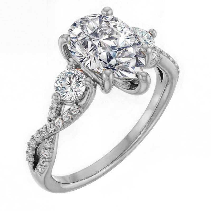 Pear Infinity Style Engagement Ring