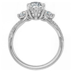 Pear Infinity Style Engagement Ring