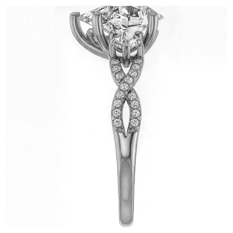 Pear Infinity Style Engagement Ring