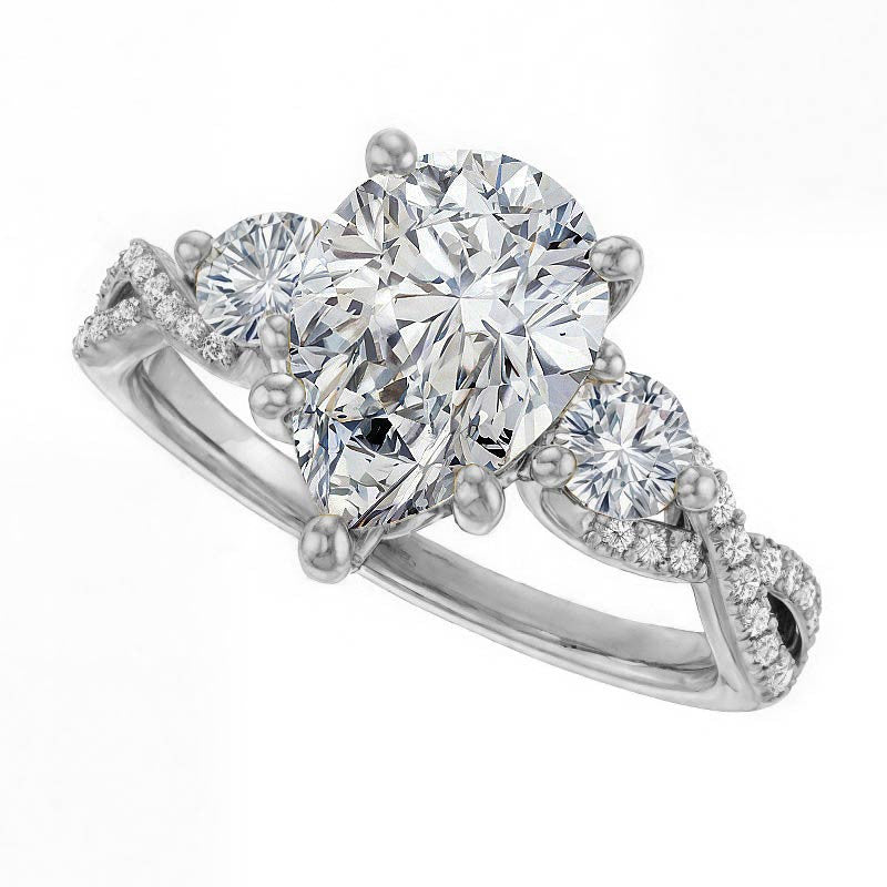 Pear Infinity Style Engagement Ring