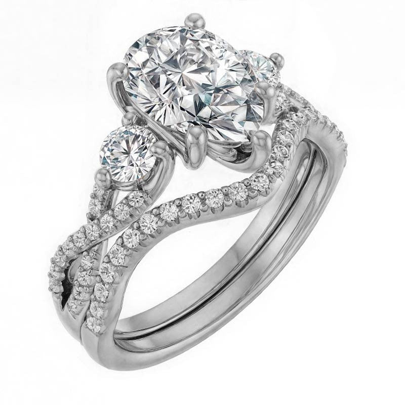 Pear Infinity Style Engagement Ring
