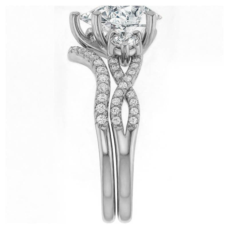 Pear Infinity Style Engagement Ring
