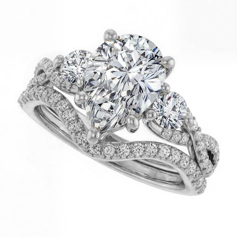 Pear Infinity Style Engagement Ring