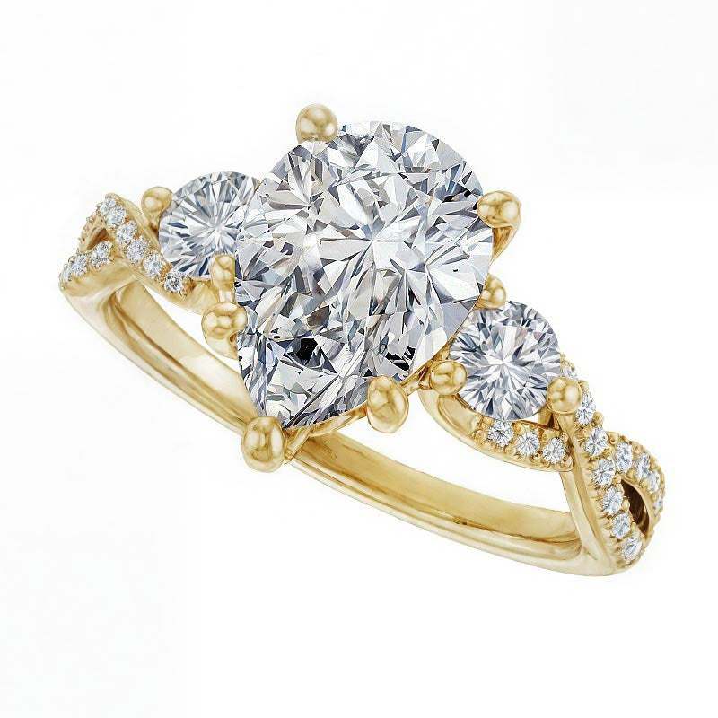 Pear Infinity Style Engagement Ring