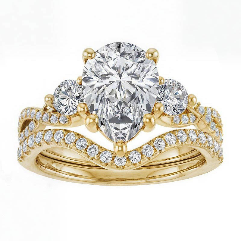 Pear Infinity Style Engagement Ring