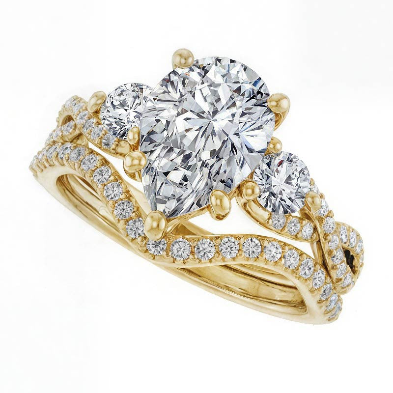 Pear Infinity Style Engagement Ring