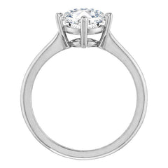 Cushion Moissanite Solitaire Ring