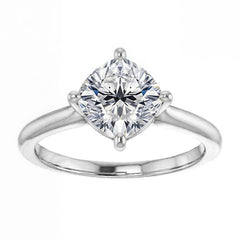 Cushion Moissanite Solitaire Ring