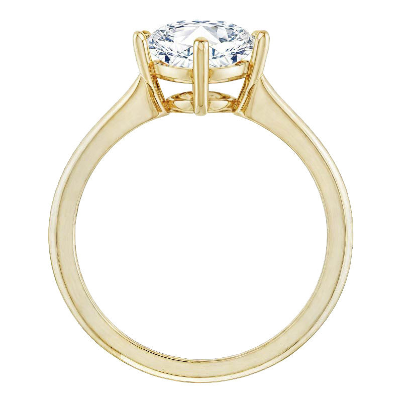 Cushion Moissanite Solitaire Ring