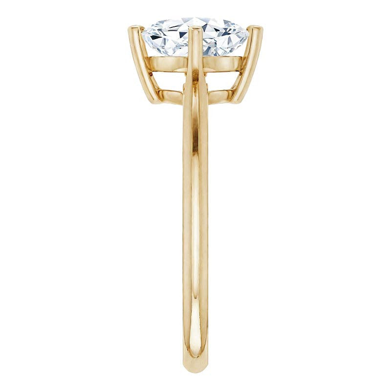 Cushion Moissanite Solitaire Ring