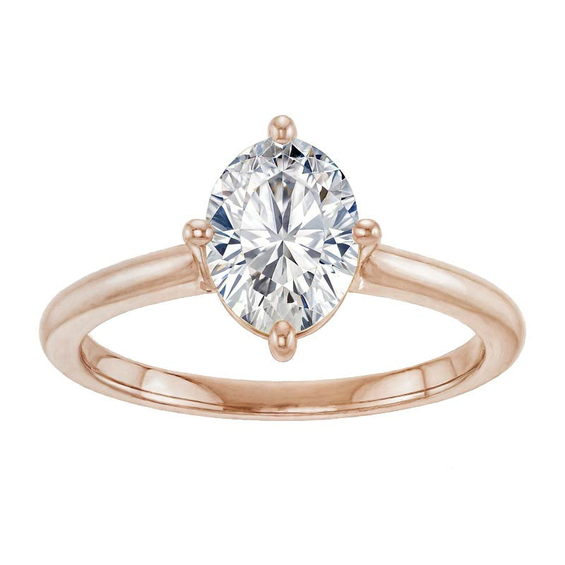 Oval Moissanite Solitaire Ring