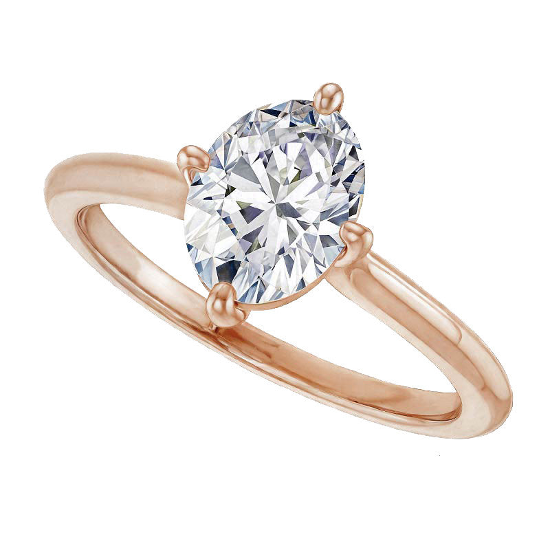 Oval Moissanite Solitaire Ring