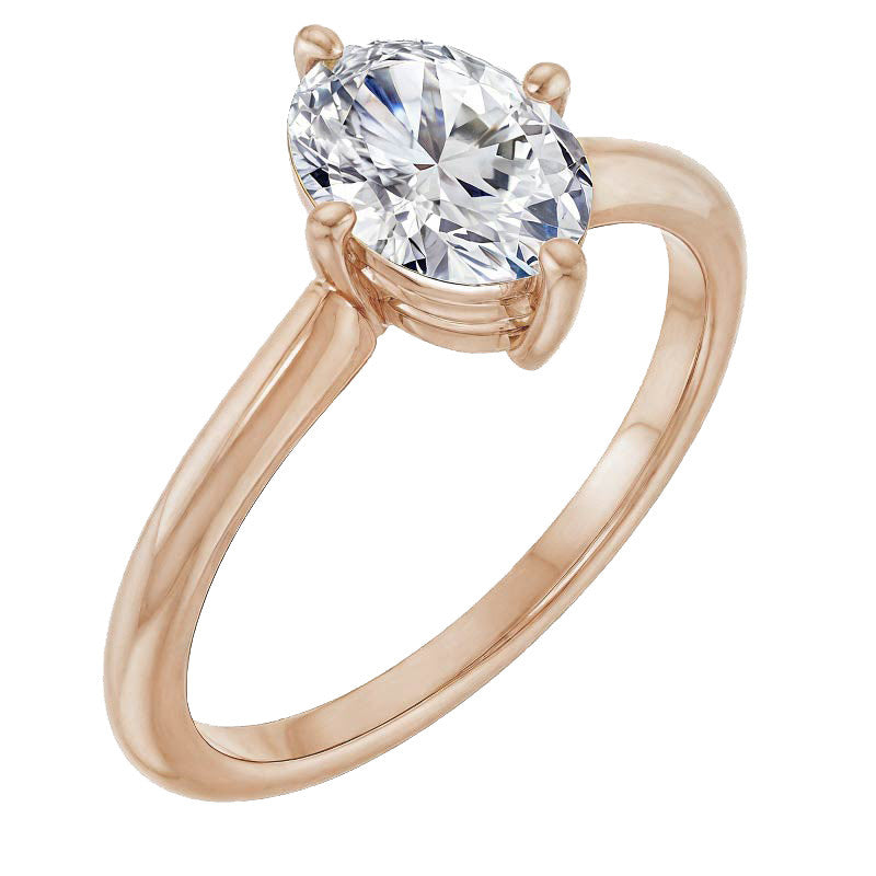 Oval Moissanite Solitaire Ring