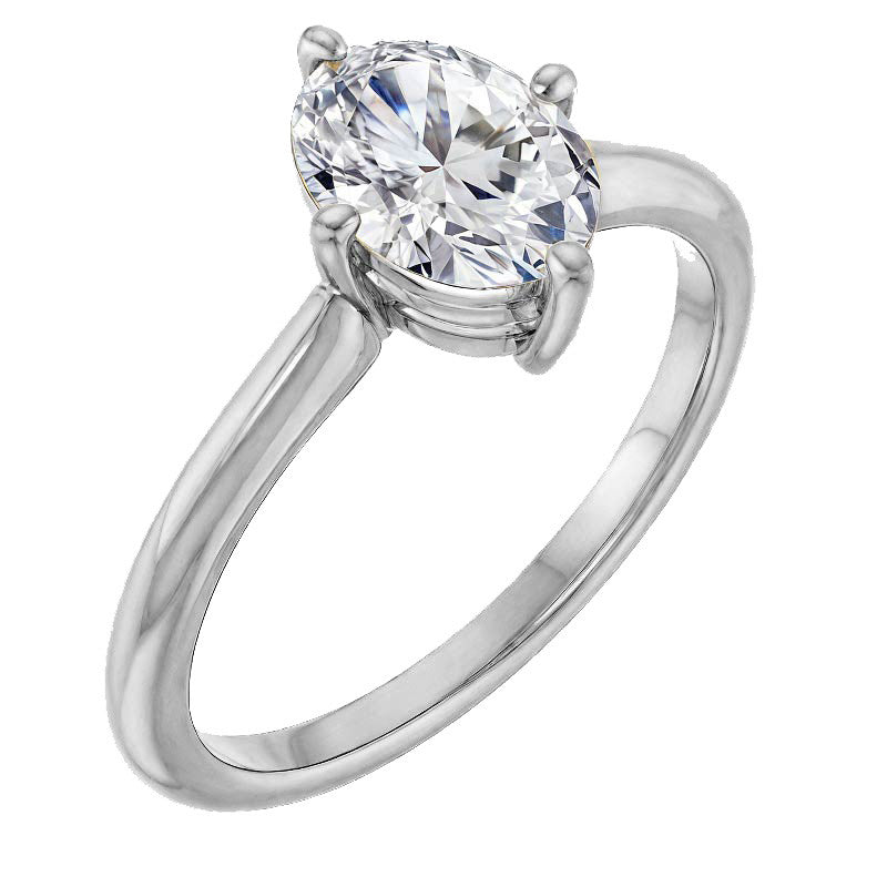 Oval Moissanite Solitaire Ring