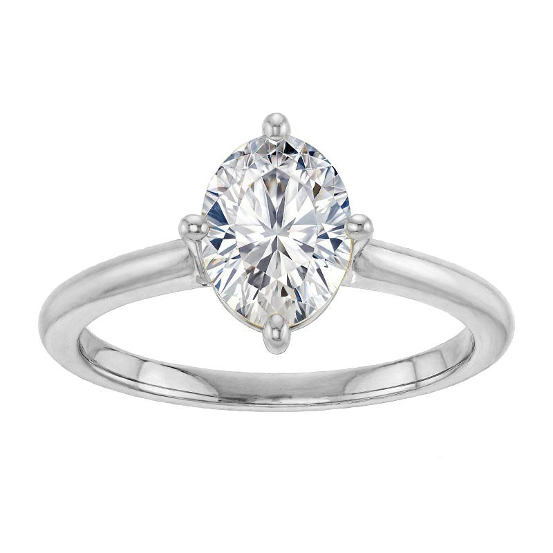 Oval Moissanite Solitaire Ring