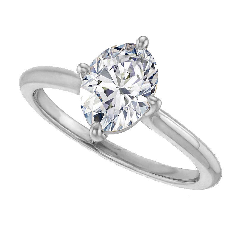 Oval Moissanite Solitaire Ring