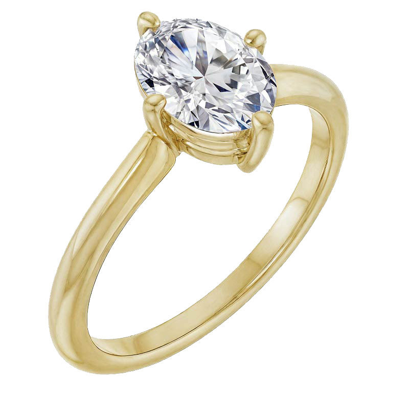 Oval Moissanite Solitaire Ring