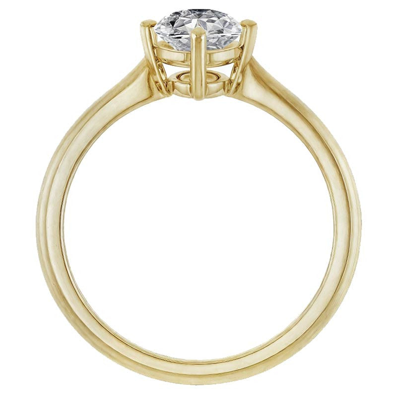 Oval Moissanite Solitaire Ring