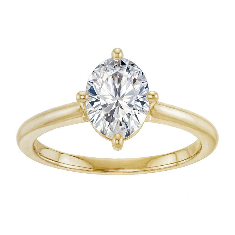 Oval Moissanite Solitaire Ring