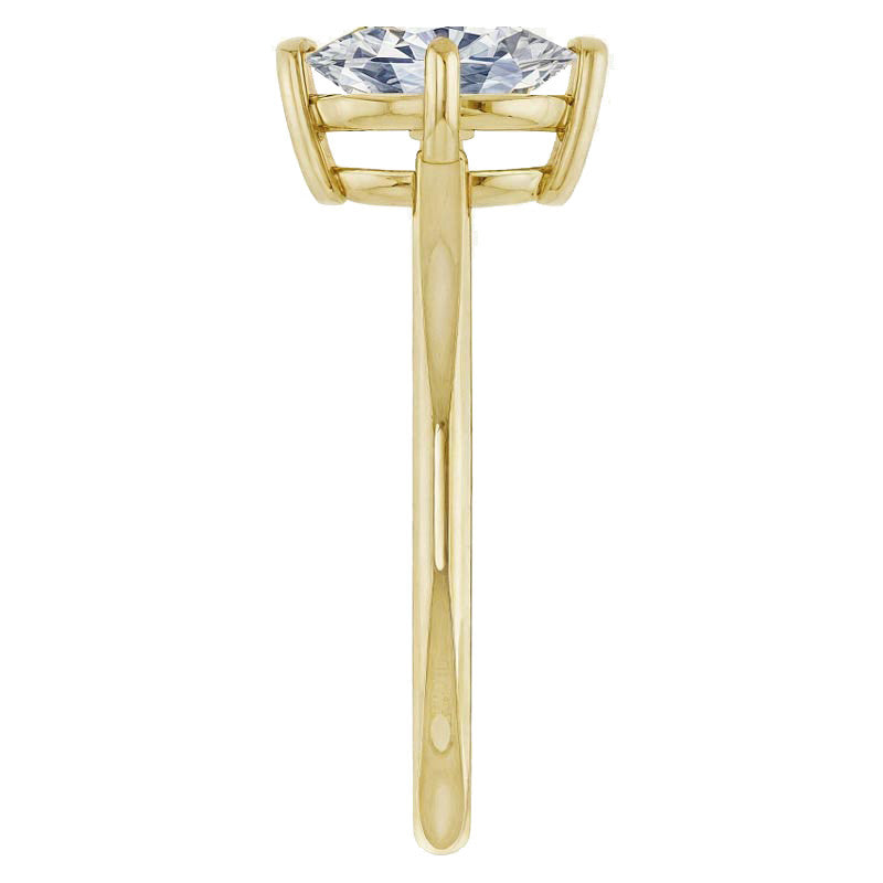 Oval Moissanite Solitaire Ring