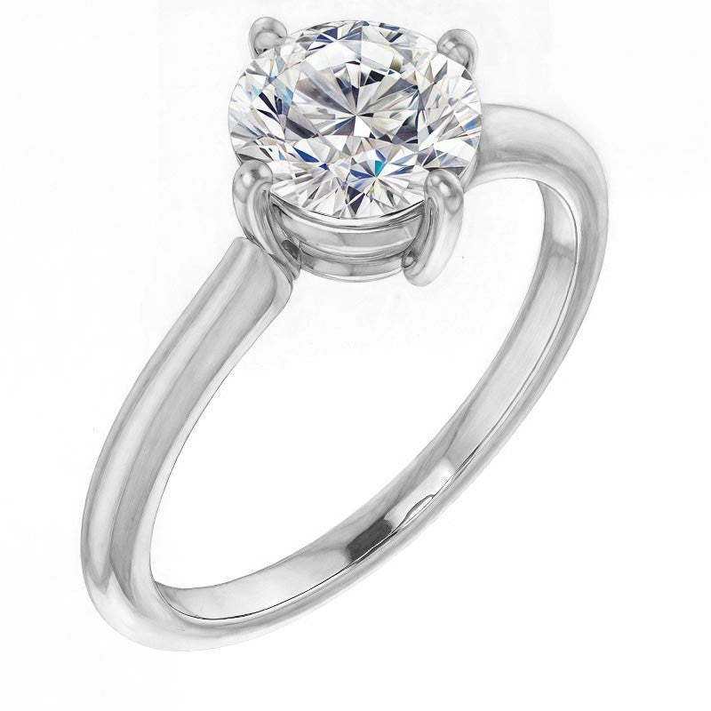 Round Brilliant Moissanite Solitaire Ring