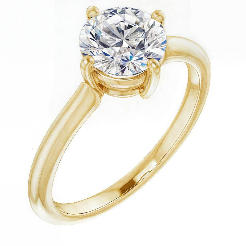 Round Brilliant Moissanite Solitaire Ring